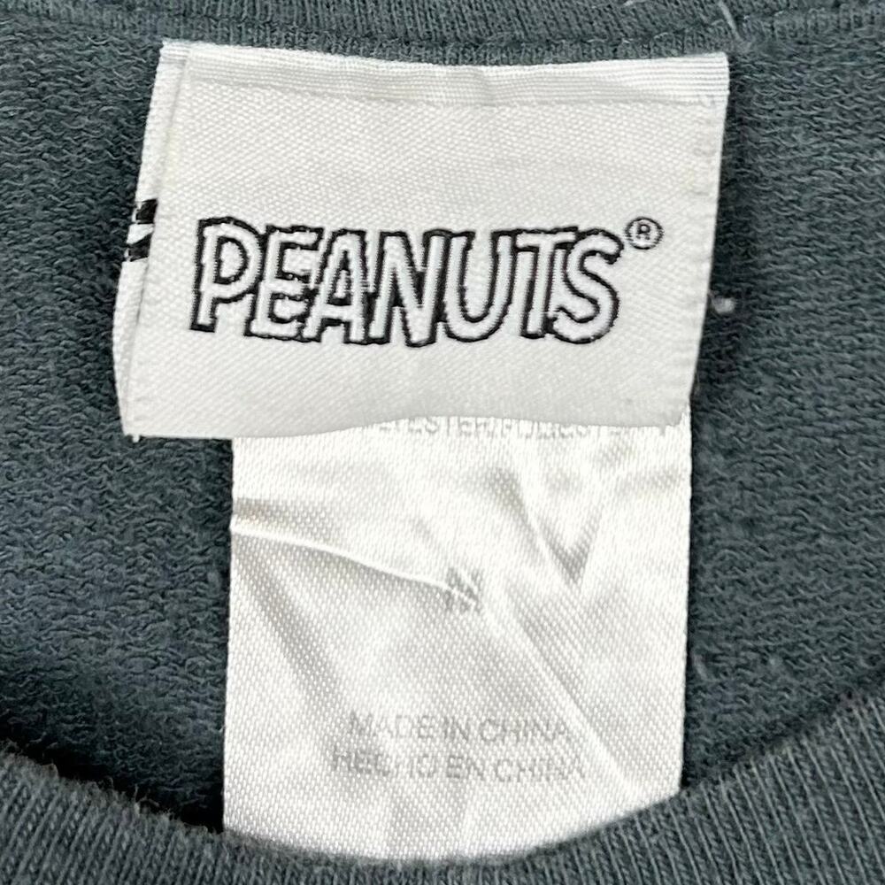 Peanuts Blossom Graphic Sweatshirt Long Sleeve Crew Pullover Gray Womens Size M - Picture 5 of 5